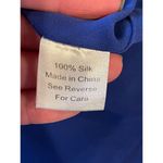 Parker  Royal Blue Silk Sleeveless Scoop Neck Fit‎ And Flare Mini Dress Size M Photo 10