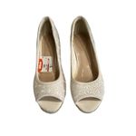 Bandolino New Womens  Nuri Ivory Floral Lace Espadrille Wedge Sandals Size 8 M Photo 1