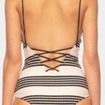 Tavik Knit One Piece Striped Swimsuit XS Black Photo 1