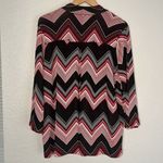NEW Grace Dane Lewis Black Red Chevron Cardigan Jacket Plus 1X Retro 70s Zig Zag Photo 6