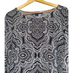 Denim 24/7 Medallion Paisley Tunic Top Women's 22 3/4 Sleeve Boho Hippie Resort Black Size undefined Photo 2