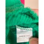 Crinkle Double Gauze Muslin Bright Color Block Babydoll Top Sz Large Green Photo 5