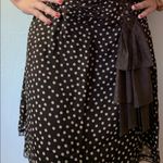 Polka dot, Lined Brown Skirt. Size M Photo 4