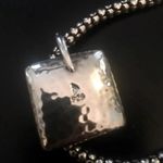 Silpada Popcorn Necklace Puffed Square Pendant Photo 10