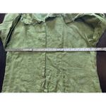 Flax  Linen Button Down Layering Top Women Large Spring Summer Fringe Beach Trip Photo 3