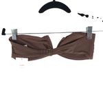 Andie Swim Scala Bikini Top Removable Cups Strapless V Neck Espresso Brown XS Photo 2