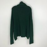 ZARA  Knit Oversized Green and Black Sweater Slouchy Turtleneck Photo 5
