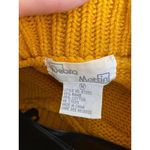 Vintage mustard yellow floral Sweater medium 80s 90s boho fall Black Photo 6