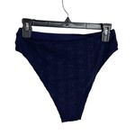 ANDIE Swim 90's High Waisted Bottom in Eyelet Navy Blue Size Small NEW Photo 3