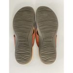 Vionic "Hilda" Flip Flops Sandals Rust Brown Gold Scroll Button Size 8 Photo 6