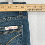 Calvin Klein Womens Jeans (12) 34 x 33 Dark Wash Denim Flare Western Bowgirl 90s Photo 5