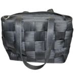 Harveys black medium seatbelt Woven Tote Bag purse structured neutral casual Photo 0