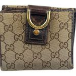 Gucci Vintage Beige Ebony Multiple Compartment Wallet Unisex Photo 0