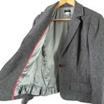 J.Crew Gray Herringbone Tweed Wool Blazer Jacket One Photo 4