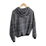 Lili Sidonio Molly Bracken Women's Black & White Plaid Hoodie Dolman Size Small Photo 1
