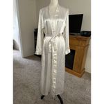 Gillgan And O’ Malley Satiny Lace Floral Print Belted Robe Feminine Size S/M Photo 2