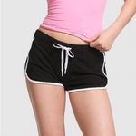 PINK - Victoria's Secret PINK VICTORIA’S SECRET Soft Modal Micro Shorts Black Pink Backside Logo Comfy L Photo 1