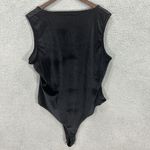Rokoko Bodysuit Womens 24 Black Velvet Goth Witchy Festival Dark Glam Edgy Black Photo 5