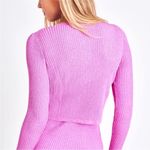 Love Shack Fancy Hill Cardigan in Orchid Sparkle NWT Photo 4