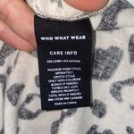 Who What Wear Black and Cream Animal Print Midi Dress Photo 9