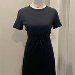 Pretty Little Thing PLT Black Drawstring Tie Waist T-Shirt Mini Dress - 4 (S) Photo 14