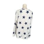 Coshow Women's XL Star Print Long Sleeve Crew Neck Top Lightweight Sweater XL White Photo 1