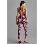 Anthropologie By Floral Sweetheart Jumpsuit Bold V Neck Skinny Leg Party Size XS Photo 2