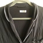 UGG  Top Addi Sleep Top Black with White Piping Button Front Sz M GUC Photo 3