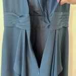 Azazie Turquoise Blue Bridesmaid Dress with Pockets Pleated Chiffon Short Sz 10 Photo 5