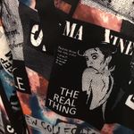 OVI collage print satin ankle pants size M Photo 2