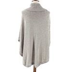 CAbi Pearl Gray Cable Knit Cowl Neck Poncho Sweater Size Small Photo 5