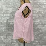 Loft Pink Swiss Dot Flowey Top Photo 1