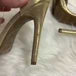 Steve Madden  gold shimmer and embellished Strappy heels, size 6 BIN 16 Photo 8