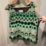 Studio I Cute martini olive flowy crinkle sleeveless lined blouse Y2K cocktails Photo 7