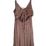 Mustard Seed NWT  flowy maxi open front dress With tie L Photo 4