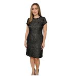 L'Agence L’Agence Barneys NY Dress Size 4 Black Gold Metallic Lace Cocktail Party Glam Photo 1