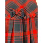 Schoolgirl Wicked Scholar Plaid Pleated Micro Mini Bow Skirt Sz M Wool Blend Red Size M Photo 1