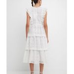 Endless Rose NWT Women's Lace Tiered Midi Dress WHITE COLOR Size XS Photo 3