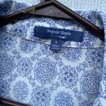 Peter Som ‎ Blue Combo Tie Dye Shirt Dress Short Sleeve Casual Size 4 Photo 1