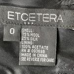 Etcetera Brown Abstract Pattern Wool Silk Straight Pencil Skirt Belt Loops XS Photo 5