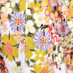 OttodAme Floral Print Shirt Dress Yellow Purple‎ Long Sleeve Button Down S Photo 3