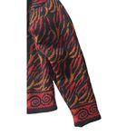 Vintage Icelandic Design Wool Blend Zip Up Lined Sweater Jacket Womens Black S Photo 5