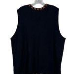 Vintage 80s Oversized Pumpkin Fall Halloween Sweater Vest Size 3X Photo 2