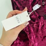 LF Emma & Sam Jacket Women Small Pink Purple Crush Velvet Zip Up Hoodie Photo 10