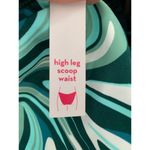 Xhilaration  Juniors High Leg Scoop Waist Bikini Bottom Size S Blue Swirl Photo 6