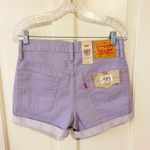 Levi's NWT  501 button fly purple jean shorts Photo 2