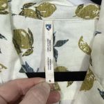 Kuhl Elsie Short Sleeve Button Up Tie Front Ivory Lemon Shirt Top Women's Size S Photo 2