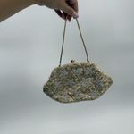 La Regale *Flaws* Vintage Ivory Beaded Clutch Bag Gold Formal Photo 10
