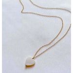 Boutique NEW Sparkly Gold Unisex-Women’s Pearl Heart, Yellow Gold Filled Necklace, 16-18” Photo 10