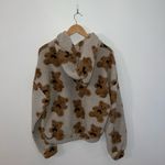SheIn Teddy Bear Cropped Fluffy Sweatshirt Hoodie Size Large Photo 1